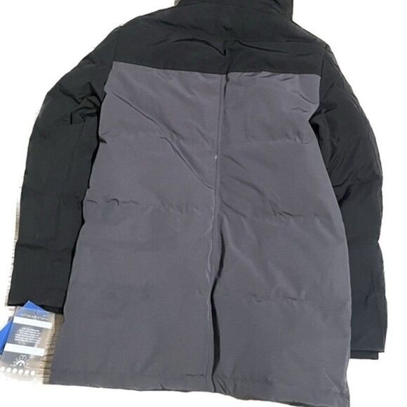 New Vince Camuto Men's Color Block Long Winter Parka Jacket Coat  black/grey M - Picture 10 of 13